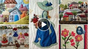 Amazing and classy quilted patchwork quilt design/thread work design by pop up fashion ????????
