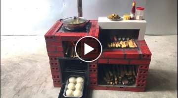 How to Make a beautiful multi- function wood stove on another level / creative ideas from cement
