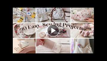 10 Easy Sewing projects, Scrap Fabric Ideas, Craft Compilation Video