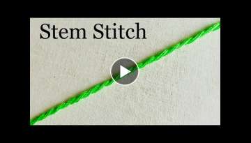 Stem Stitch Hand Embroidery | Hand Embroidery Stem Stitch Tutorial For Beginners