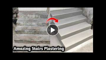 Amazing Stairs Plastering - House Building Stair Cement Sand and Plastering