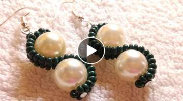 DIY | ????Curvy Pearl Earrings???? | How to (0035)
