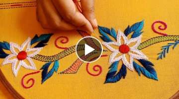 Hand Embroidery Designs Patterns Tutorial,Phulkari Borderline Embroidery-65,Nokshi Kantha Stitch-...