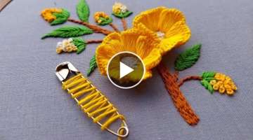 Most beautiful flower with safety pin ????????????|superrrrrrr easy flower design