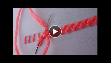 basic hand embroidery: Raised Chain Stitch Band