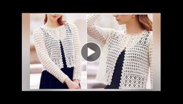 حصري جاكت كروشيه الأكثر طلبا 2021 Wonderful crochet women's jacket / قن...