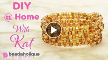 How to Make a Memory Wire Bracelet with 6/0 Seed Beads