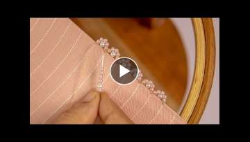 Needle Lace Beaded Embroidery Borders | Embroidery Edges | DIY Stitching