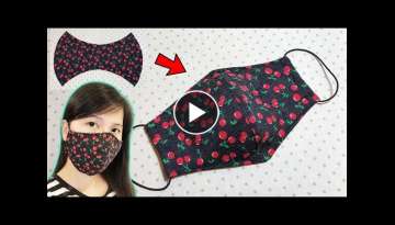 [very easy] How to make a simple fabric face mask at home | Face Mask Sewing Tutorial