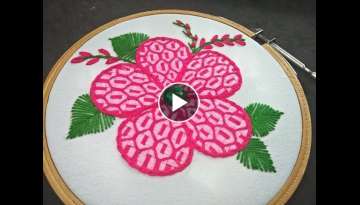 Easy And Beautiful Flower Embroidery With Basic Hand Embroidery Stitches | Bordado Fantasía