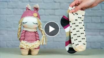 Sewing for beginners. How to make socks dolls from scratch. Tips & tricks DIY Tutorial