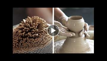 Relaxing ASMR POTTERY ART: mesmerizing clay and ceramic masterpieces