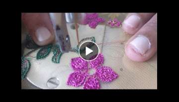 Colourful Floral Designs Using Machine Embroidery