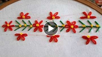 Simple Border Design for Baby Dress (Hand Embroidery Work)