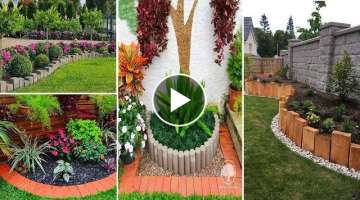 Border for flower beds! 25+ garden and backyard ideas!