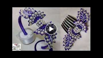 Satin ribbon hairband| DIY ideas for girls| Hairband making with satin ribbon| Homemade hairband