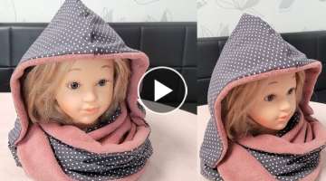 Sewing Project for Winter | Hooded Scarf Adults and Teenagers Size | Sewing Tips and Tricks #71