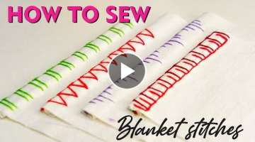 How To Hand Sew Blanket Stitches | Hand Sew Tutorial For Beginners | Decorative Edge Stitches [P2...