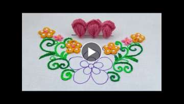 hand embroidery neckline design for dress#easy embroidery stitch