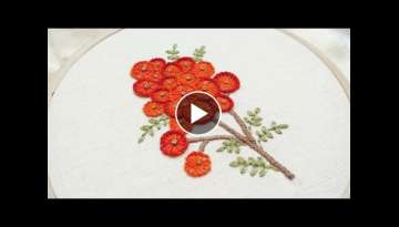 Flower pattern with blanket stitch,hand embroidery,easy and beautiful