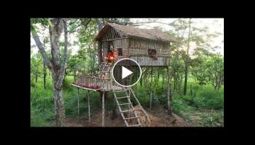 Build Most Wonder full Wooden Hut In Deep Jungle