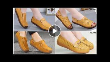 NEW TOP MOST BEAUTIFUL GENUINE LEATHER FLATS BOOTS HIGH HEELS BRANDED SHOES POINTED TOE SHOES DES...