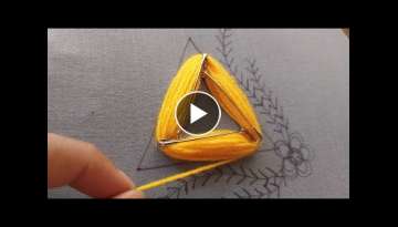 Amazing triangle flower design with safety pins|superrrrrrr easy flower design