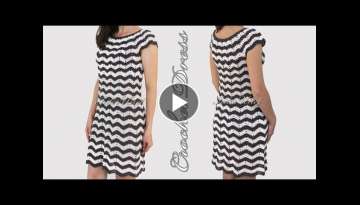 DIY dress - black/white stripes dress crochet pattern