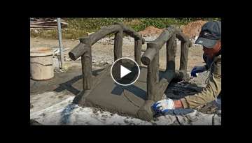 Creative DIY cement bridge design - Excellent working skills of construction workers