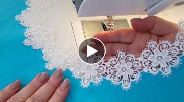 ????A clever trick. You'll want to know the secret of this lace sewing technique