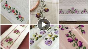 Creative Cross Stitch Hand Embroidery Designs Patterns For Bedsheets Table Mats