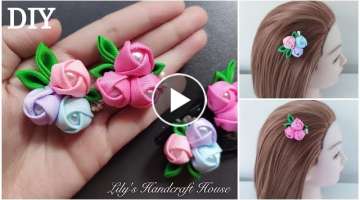 DIY grosgrain ribbon flower 5/手作/MK/Flor de fita/корсажная лента