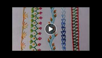 Hand embroidery. embroidery stitches tutorial for beginners. Part-2. decorative stitches.