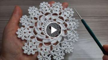 SUPER Very Beautiful Flowers Crochet Motif knitting Online Tutorial for beginners Tığ işi örg...