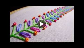#139# New border design with hand embroidery