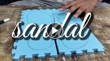 Make women's sandals with puzzle mats