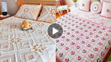 Classy Crochet Floral lace Pattern Bedsheets Designs //Beautiful Crochet Bedsheets Patrerns Ideas