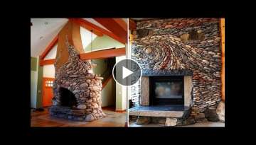 Beautiful stone fireplaces in private homes! 46 ideas for inspiration!
