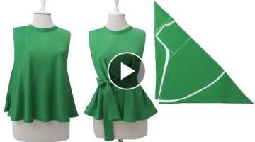DIY Circle Top Cutting and Stitching ???? Blouse Design Cutting & Sewing