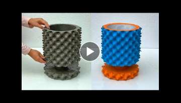 Durable, Beautiful Cement Flower Pot Design, Easy To Do At Home