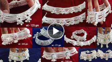 Latest Silver Payal Designs 2022 || New Dulhan Payal Designs With Price || silver Anklets designs...