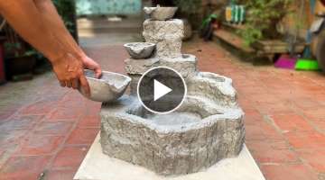 Cement craft ideas Waterfall - Beautiful ideas from styrofoam