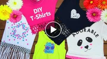 DIY Clothes! DIY 5 T-Shirt Crafts (T-Shirt Cutting Ideas and Projects with 5 Outfits)