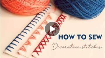 How To Hand Sew Blanket Stitches | Hand Sew Tutorial For Beginners | Decorative Edge Stitches