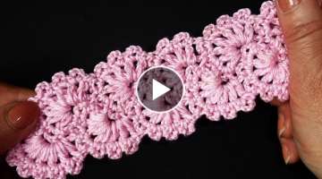 Crochet lace tape Ленточное кружево Вязание крючком Урок 351