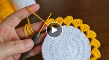 Super Easy Crochet Knitting Motif Pattern - Tığ İşi Çok Kolay Şahane Motif Örgü Modeli..
