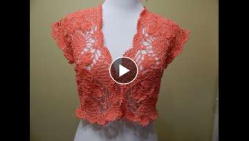 Bolero Crochet Primavera parte 1 de 2 (English Subtitles)