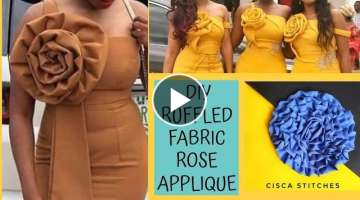 DIY TRENDY RUFFLE ROSE/ROSETTE FOR SLEEVES, DRESSES | TRENDY RUFFLE SLEEVE | CISCA STITCHES
