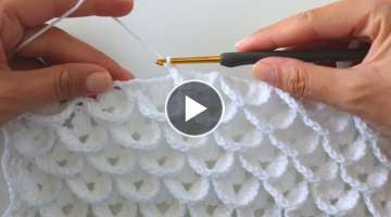 How To Crochet An Easy Stitch / Ideal For Blankets / Shawls
