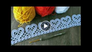 Beautiful and very easy to crochet LACE HEART for beginners PATTERN SCHEME Ленточное к�...